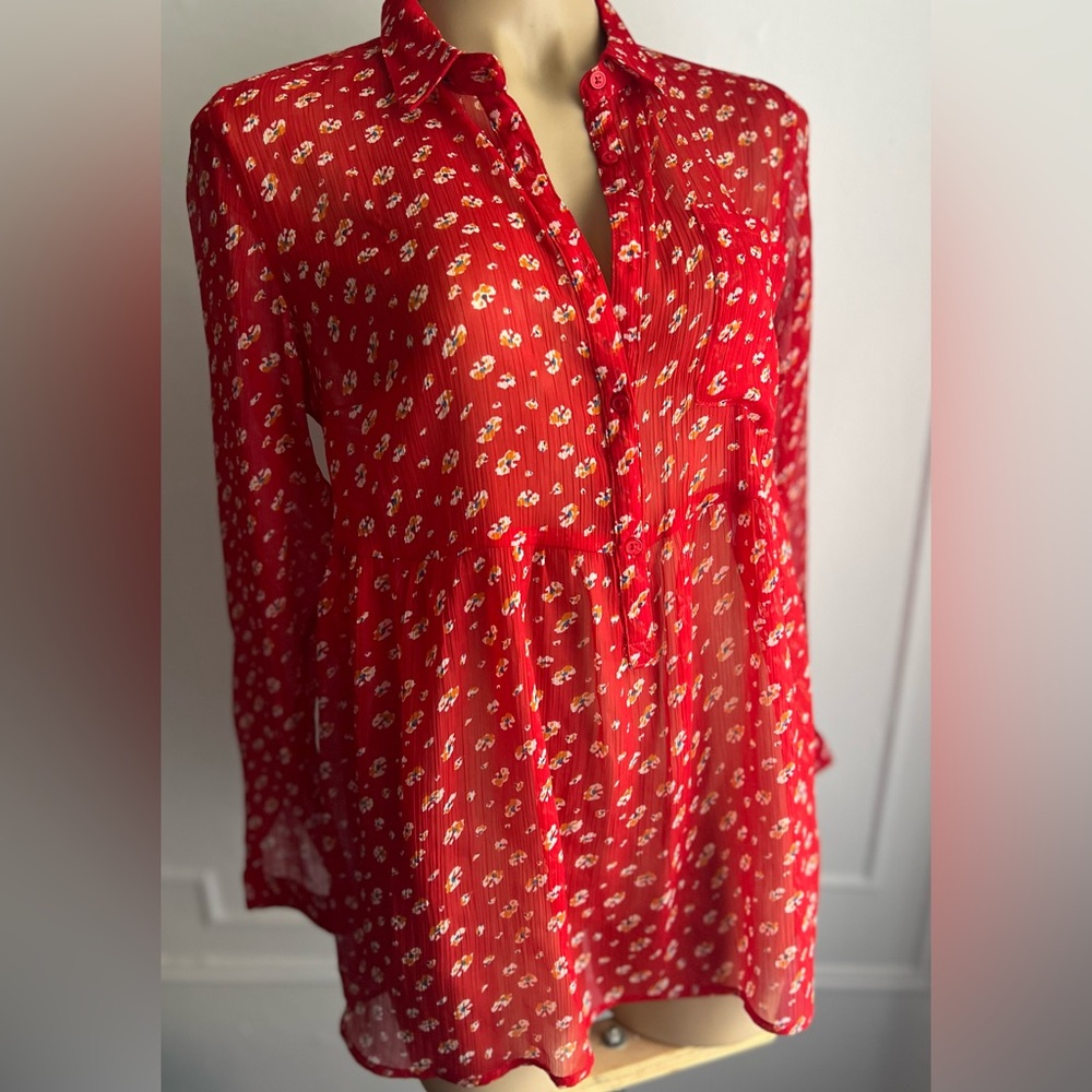 Primark Top, Size 10, red